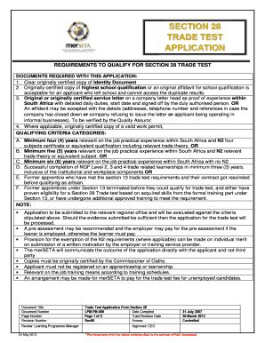 section 28 trade test pdf